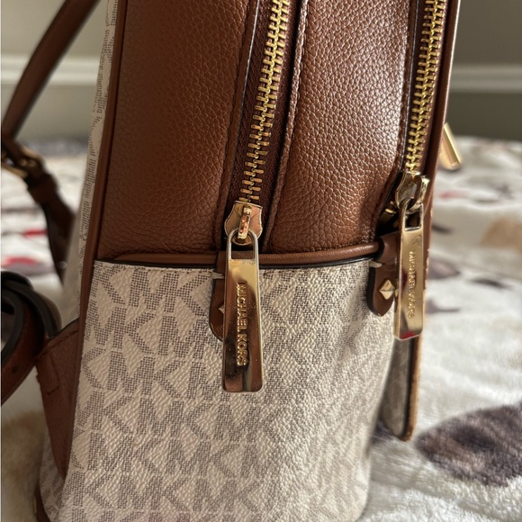 Michael Kors Beige and Brown Backpack main image 8